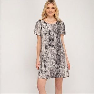 She + Sky Snake Skin Print Dress
